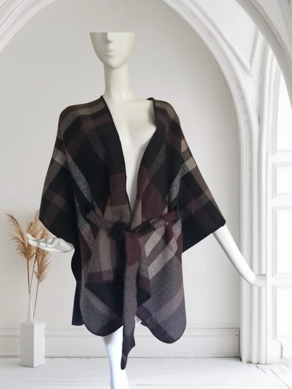Denver Hayes Black and Brown Poncho